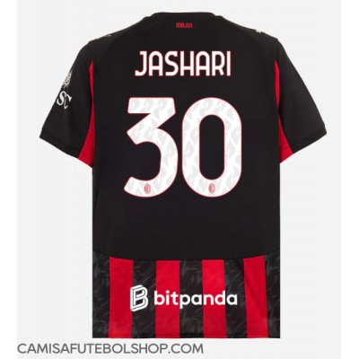Camisa de time de futebol AC Milan Ardon Jashari #30 Replicas 1º Equipamento 2025-26 Manga Curta Camisa de time de futebol AC Milan Ardon Jashari #30 Replicas 1º Equipamento 2025-26 Manga Curta